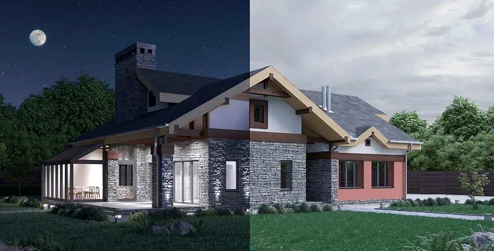 Look at the colors at different times of day